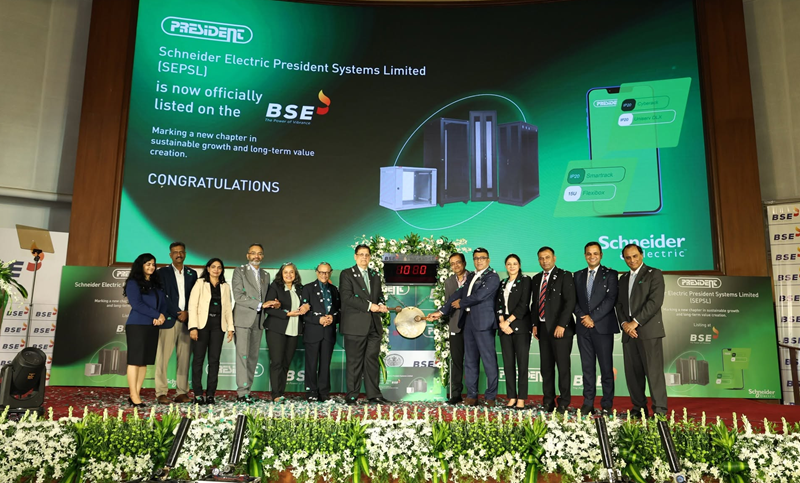Schneider Electric President Systems Ltd got listed on BSE